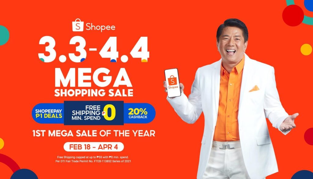 Shopee Kicks Off 3.3 – 4.4 Mega Shopping Sale with its Newest Brand Ambassador, Willie Revillame