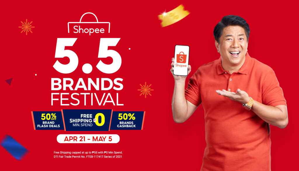 Enjoy Exclusive Deals and Discounts from Well-Loved Brands at Shopee 5.5 Brands Festival