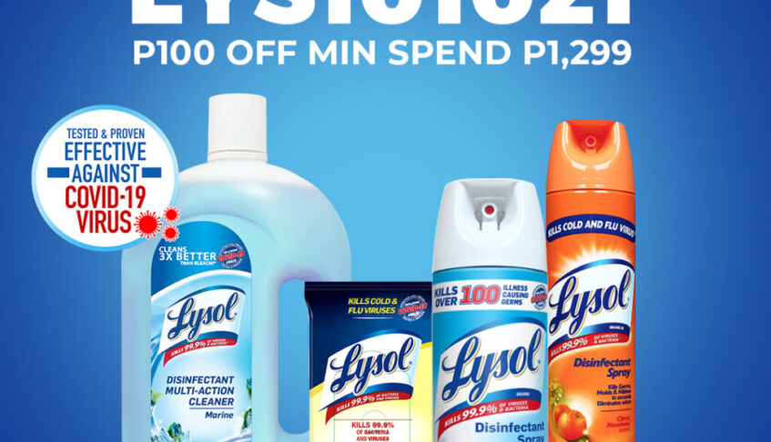 Lysol disinfecting items on sale this Shopee 10.10