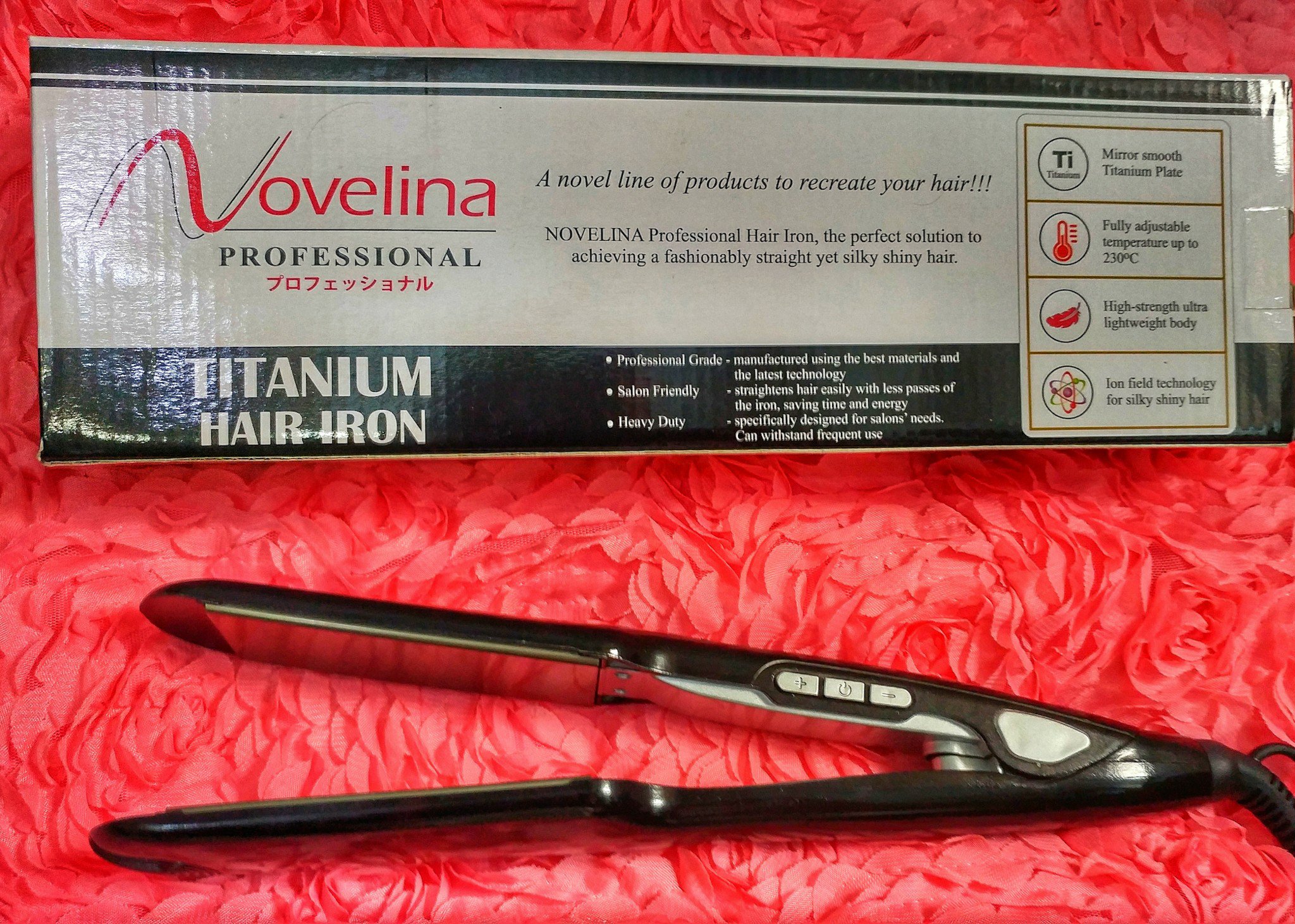 Attain your Silky smooth straight hair goals with Novelina Professional Hair Iron