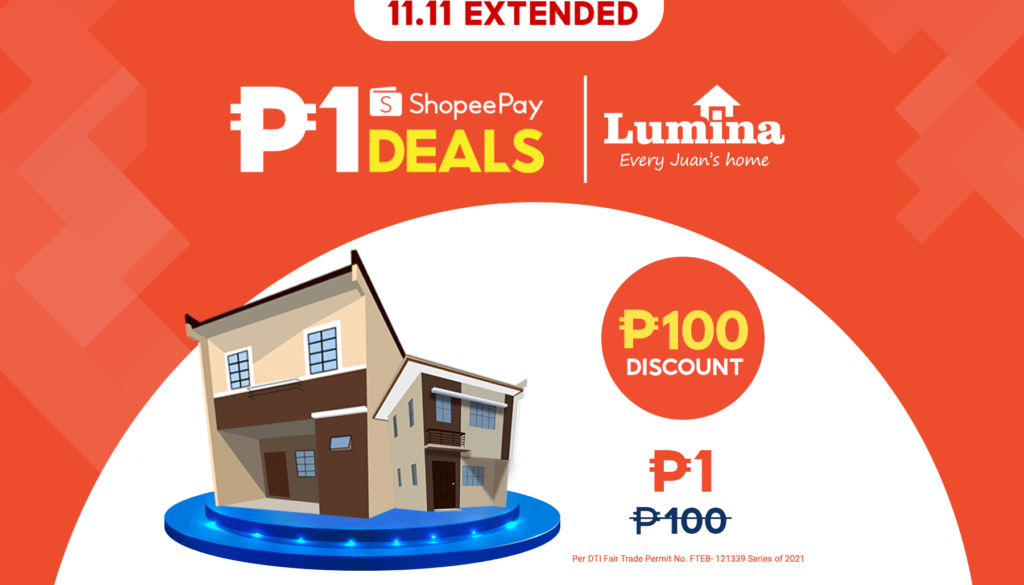Get P100 discount vouchers on your Lumina transactions for only P1 on Shopee