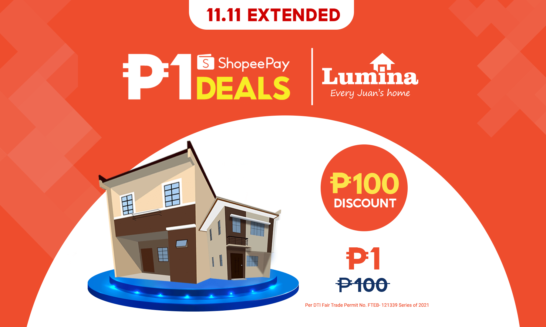 Get P100 discount vouchers on your Lumina transactions for only P1 on Shopee