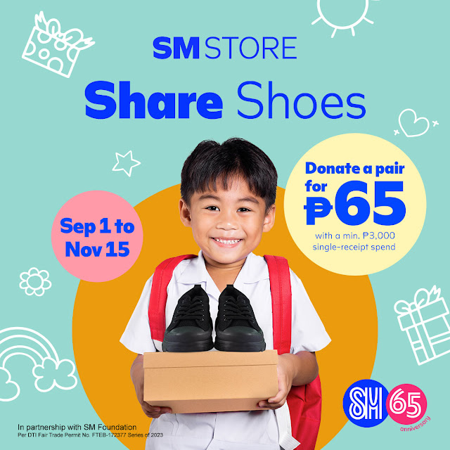 SM STORE CELEBRATES ITS 65TH FOUNDING ANNIVERSARY BY HELPING FILIPINO CHILDREN IN NEED THROUGH THE SHARE SHOES CAMPAIGN