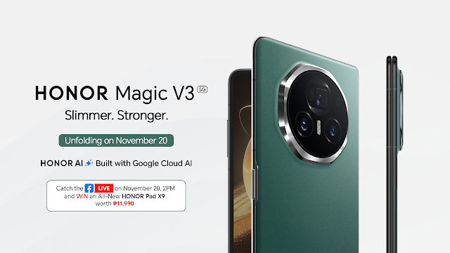 The World’s Thinnest and Strongest HONOR Magic V3 is Unfolding on November 20!