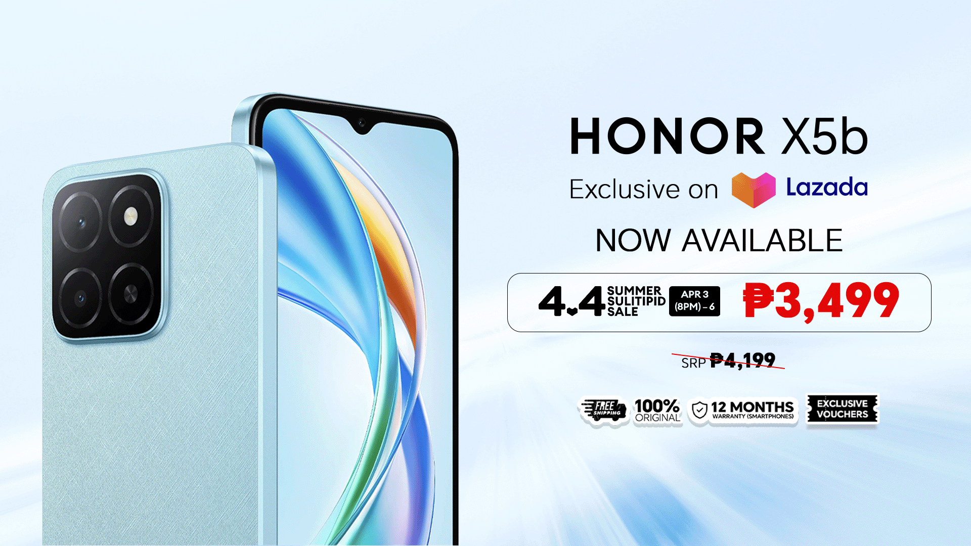 HONOR and Lazada Join Forces: Get the HONOR X5b for Just ₱3,499 This 4.4 Sale!