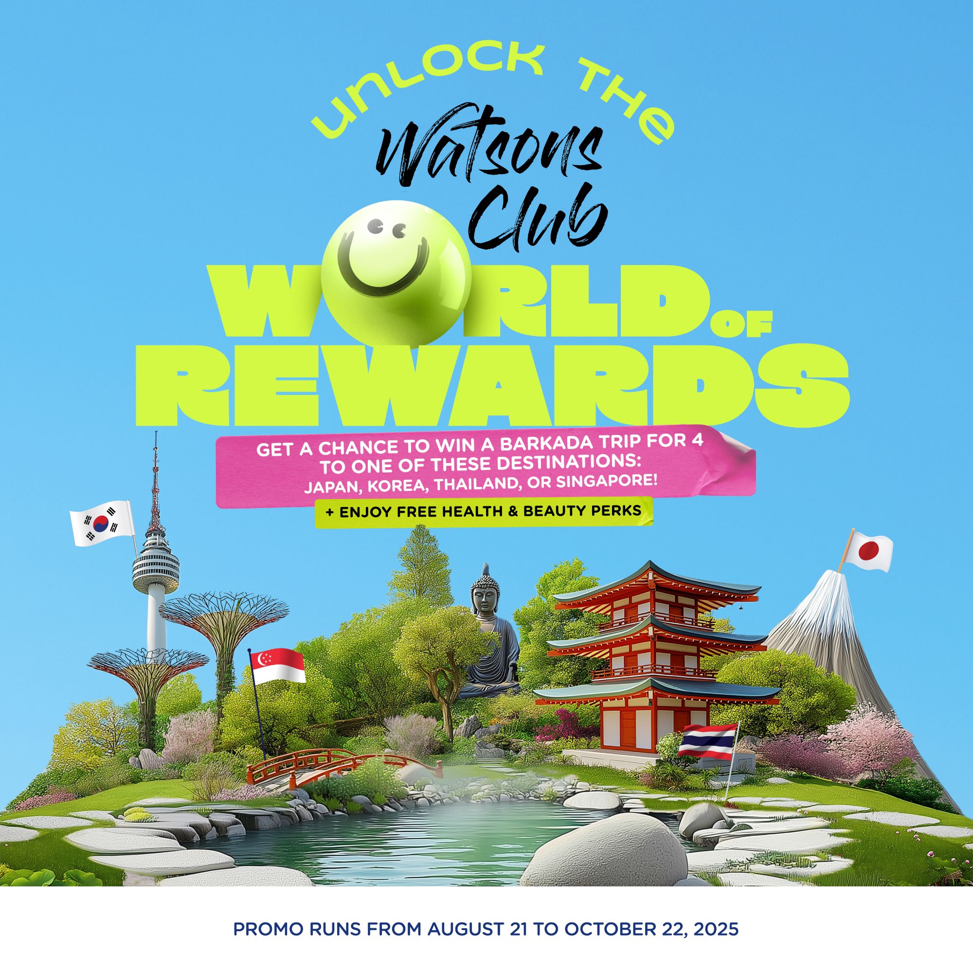 Unlock a World of Rewards and your dream destination with Watsons Club 7th Anniversary Promo